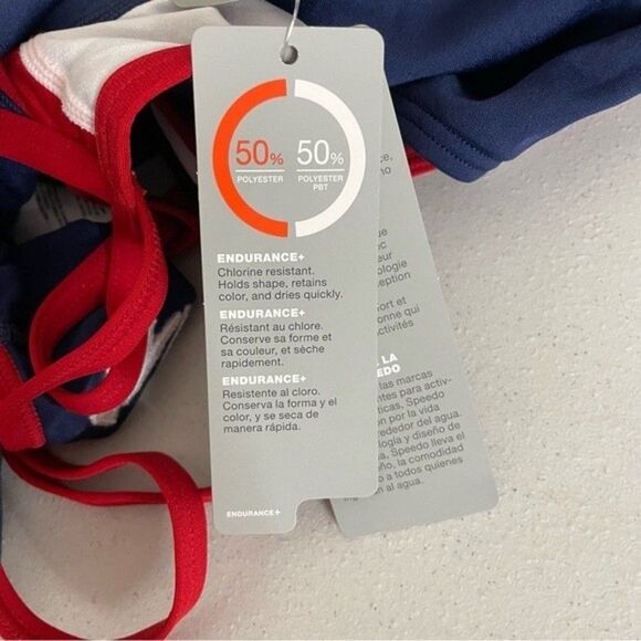 Speedo Women's Navy Endurance + Launch Splice One Piece Swimsuit Size 12/38 New - Picture 10 of 12